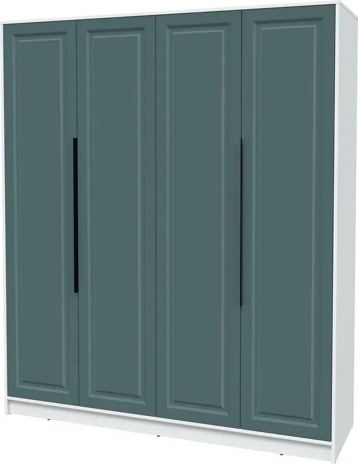 

Шкаф распашной Интерлиния Концепт КТ-Ш4 Деко ( белый платинум/верде)