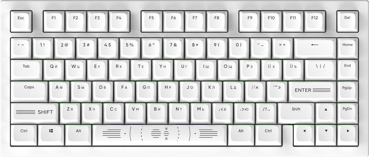 

Клавиатура Дарк Проджект CM81 Zeno (g3ms Sapphire, белый)