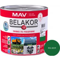 Грунт-эмаль MAV Belakor-15 Ral 6029 2.4 л (матовая майская зелень)
