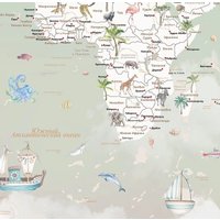 Фотообои Citydecor Детская Карта мира 351 546x265 в Витебске