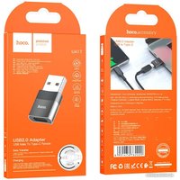 Адаптер Hoco UA17 USB Type-C - USB Type-A (черный)
