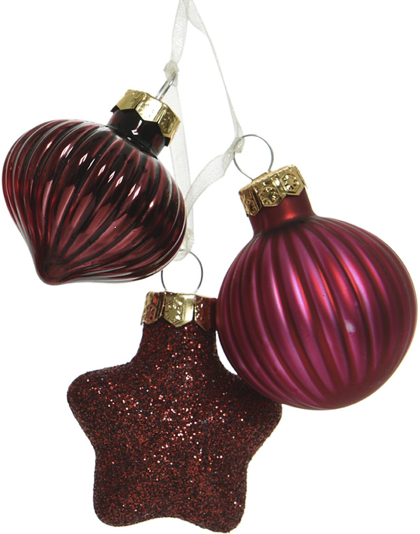 

Елочная игрушка Albero Di Natale Стеклянные фигуры 3.5х4.11.5 см 121033-2 (темно-рубиновый)