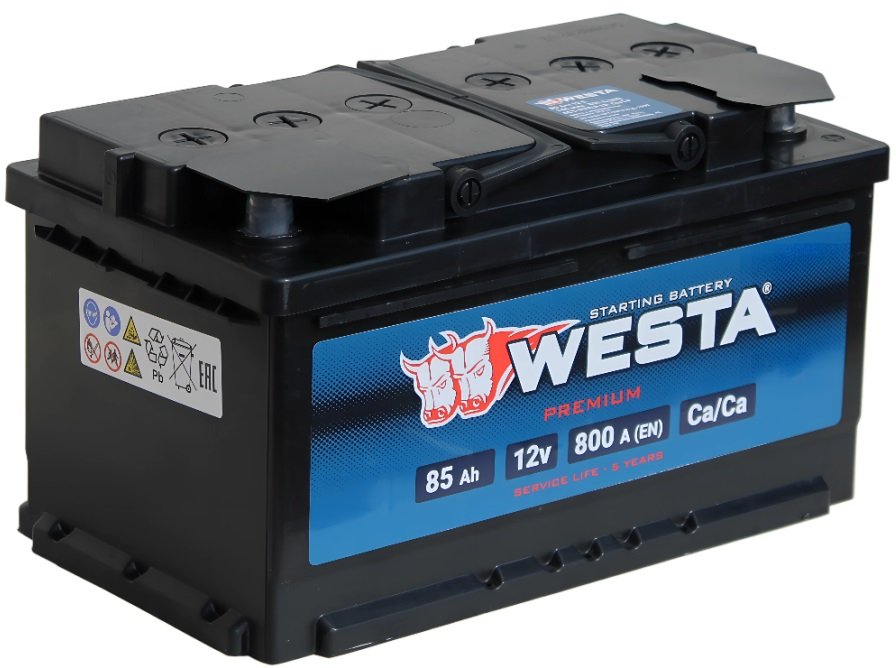 

Автомобильный аккумулятор Westa 6СТ-85 VLR Euro низкий R+ (85 А·ч)