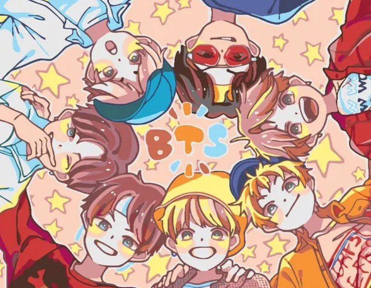 

Картина по номерам PaintLine Чиби BTS PL-00254