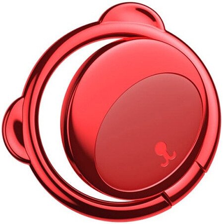 Накладка-держатель Baseus Bear Finger Metal Ring Grip Stand (красный)