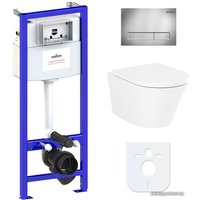 Унитаз подвесной Lavinia Boho Biore Compacto Rimless 6 в 1 77040086 (хром пластик)