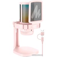 Проводной микрофон Maono DGM20 (розовый)
