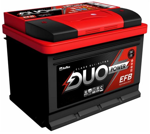 

Автомобильный аккумулятор DUO Power EFB 6СТ-60 VL (R) (60 А·ч)