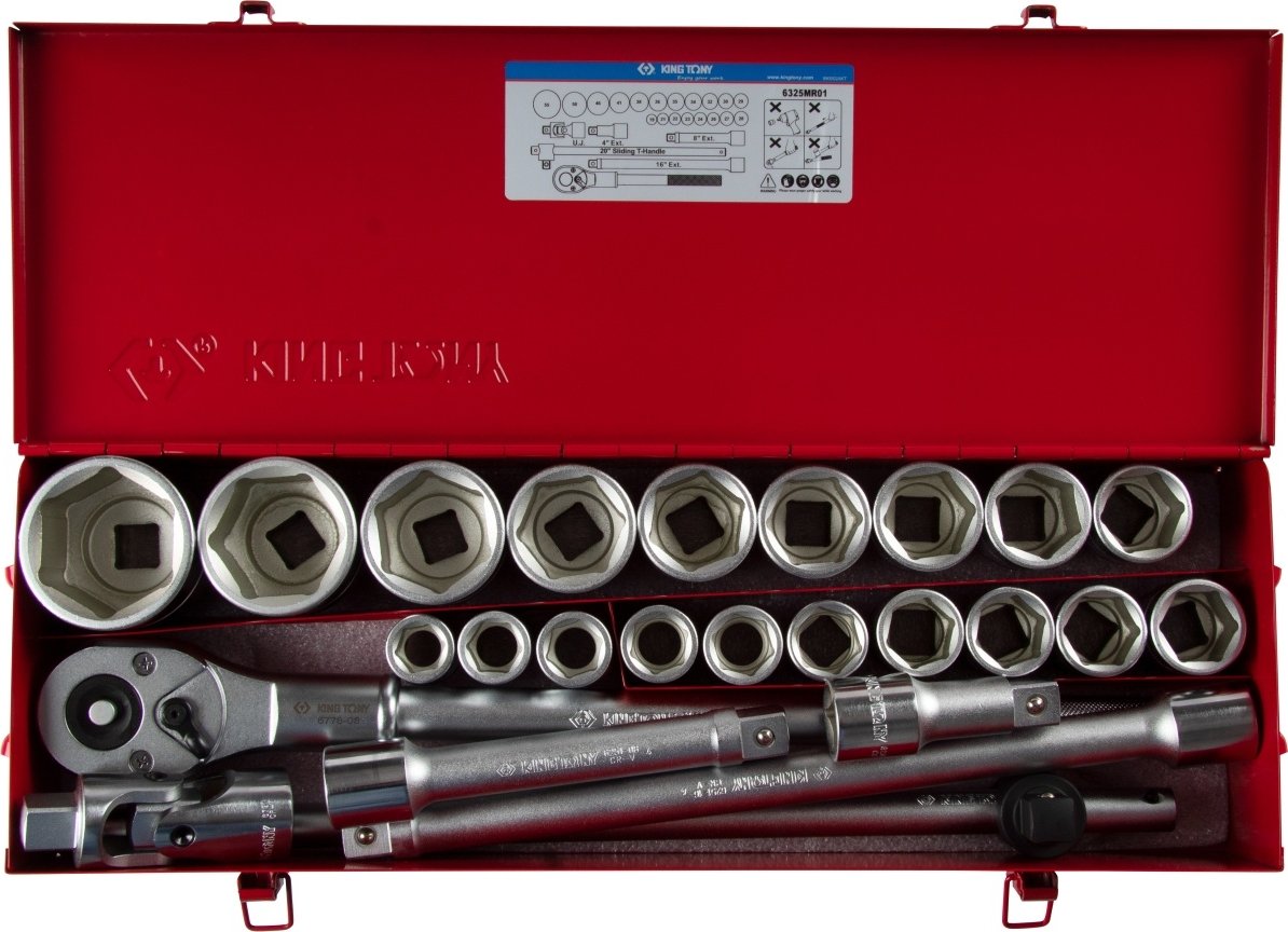 

Набор головок слесарных King Tony 6325MR01