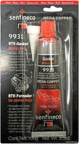  Senfineco RTV Silicone Gasket Maker Red 100г 9931