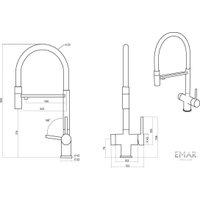 Смеситель Emar ЕС-7024 (сатин)