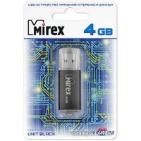 USB Flash Mirex UNIT BLACK 4GB (13600-FMUUND04)