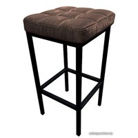 Табурет Древпром Камелот ДП2-07 (черный матовый/Bengal коричневый)