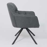 Интерьерное кресло AksHome Virginia (темно-серый MQ001-5/черный)