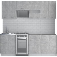 Готовая кухня Mio Tesoro Экстра-лайт 2.2 без столешницы (ателье светлый)