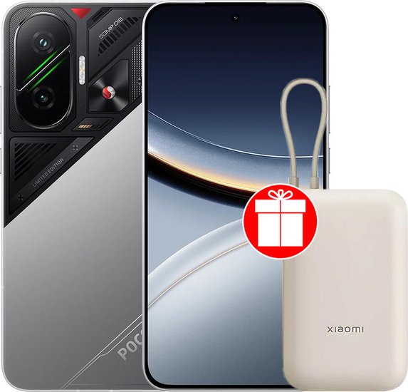 POCO F7 12GB/256GB wersja międzynarodowa (srebrny) + powerbank Xiaomi Power Bank P15ZM 10000mAh (beżowy) w promocji