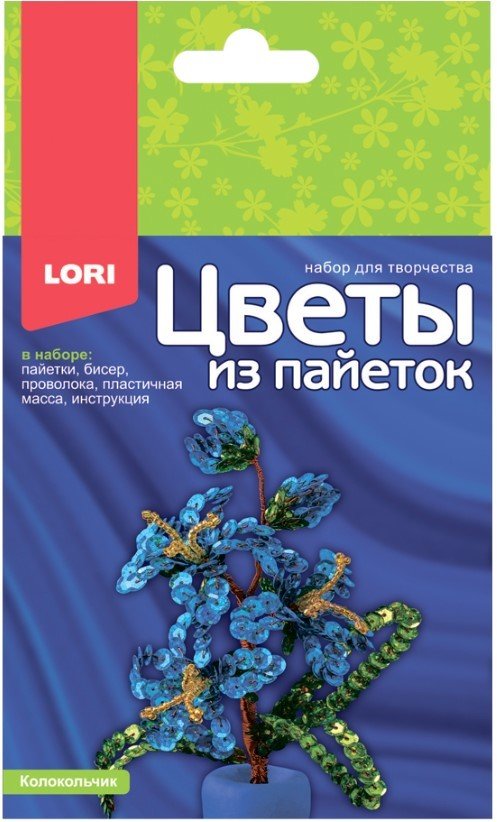 

Набор для рукоделия Lori Цветы из пайеток. Колокольчик Цв-032