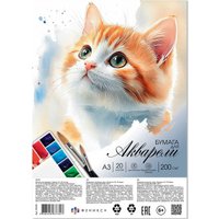 Набор бумаги для рисования Феникс+ Рыжий котенок 70478 (20л)