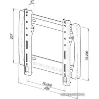 Кронштейн Trone Техно-200F (черный)