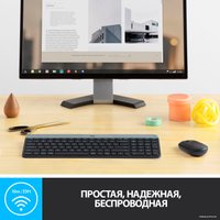 Офисный набор Logitech MK470 Slim Wireless Combo 920-009206 (графитовый)