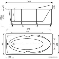 Ванна Aquatek Европа 180x80 R (с экраном)
