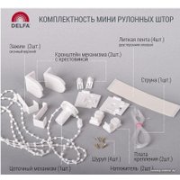 Мини рулонные шторы Delfa Сантайм Глория СРШ-01М 276 34x170 (роза белая)