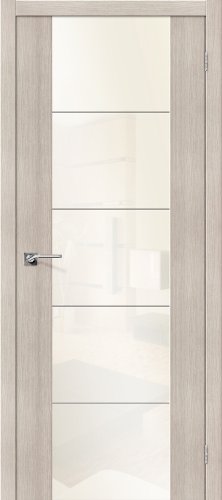 Межкомнатная дверь el'Porta Vetro V4 White Pearl (Cappuccino Veralinga)