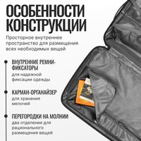 Чемодан-спиннер DoubleW Nexo (M, черный)
