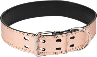 Ошейник Дарэленд простроченный 2х-слойный 45 мм 63-73 см (розовое золото)
