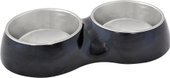 Feeding Bowl Double + Socket Glossy Duo (черный)