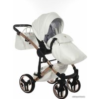 Универсальная коляска Junama Glow V2 (2 в 1, белый/матовая медь)