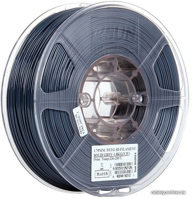 Филамент eSUN PET-G 1.75 мм 1000 г (серый непрозрачный)