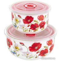 Набор салатников Elan Gallery Маки 420500