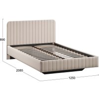 Кровать Трия Шелли 1200 Тип 1 (велюр Confetti Cream)