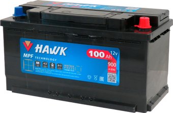 Автомобильный аккумулятор Hawk 100 R+ (100 А·ч)