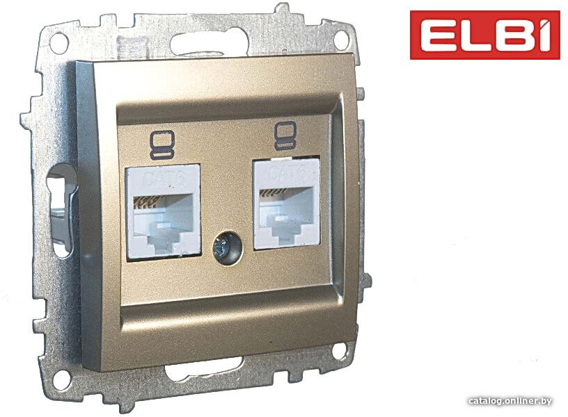 Розетка компьютерная Elbi Zena-Vega 609-011400-248 (титановый)