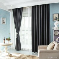 Комплект штор ИП Романович Е.Ю. Blackout на ленте 1.45x2.7 м (темно-серый, 2 шт)