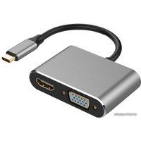 Адаптер USBTOP USB3.1 Type-C на HDMI/VGA/USB3.0/USB-C