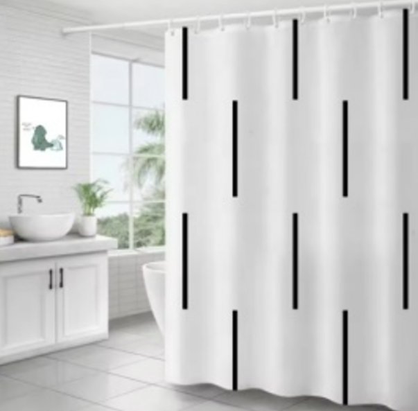 

Шторка-занавеска для ванны Illu 180x180 LH2431962 (черная полоска)