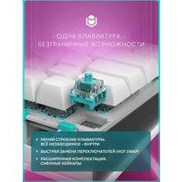 Клавиатура IO by Red Square Type 68 Pro g3ms Aquamarine (белый)