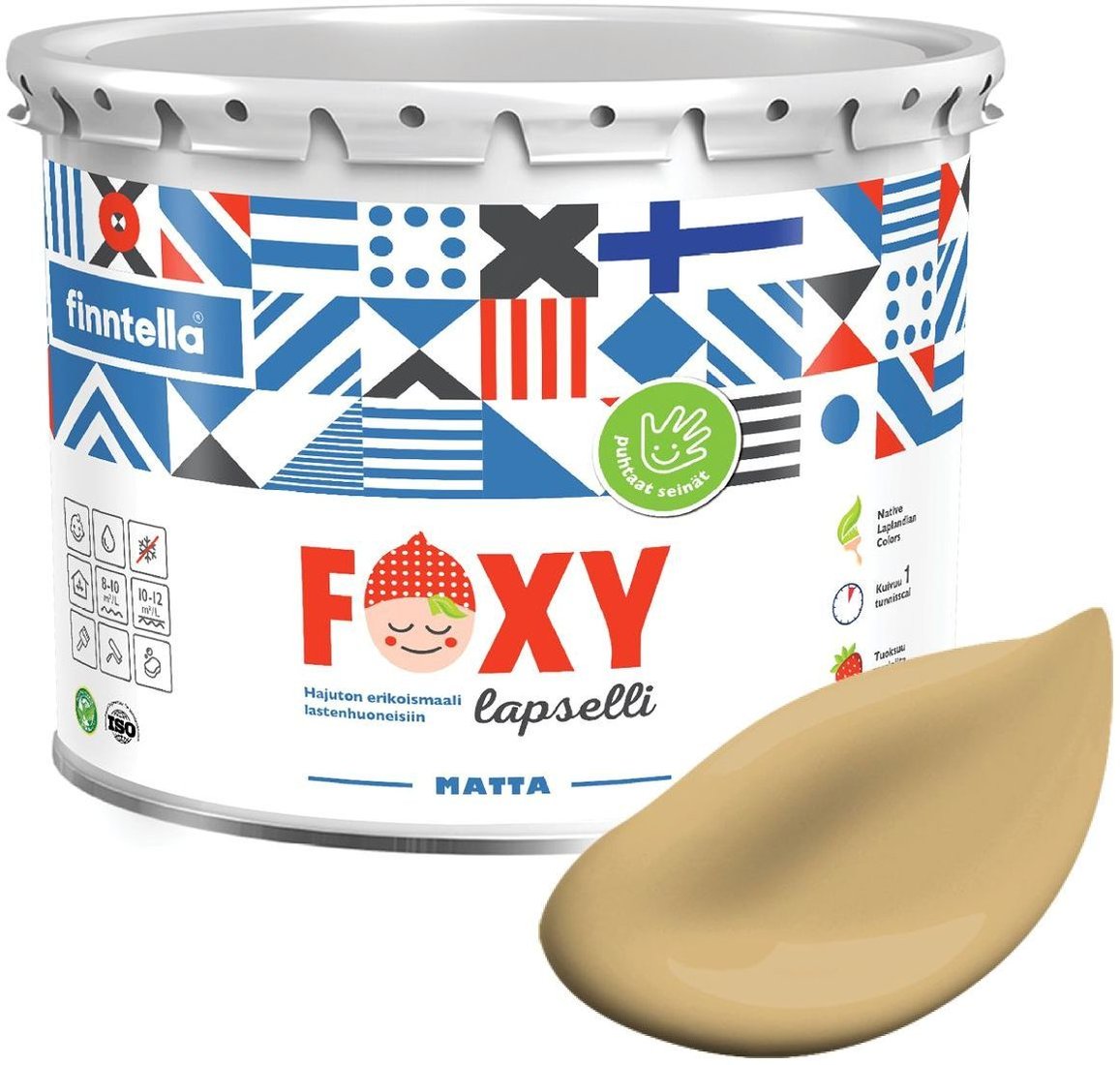 

Краска Finntella Foxy Lapselli Matte Meloni F-50-1-3-FL256 2.7 л (желтый)