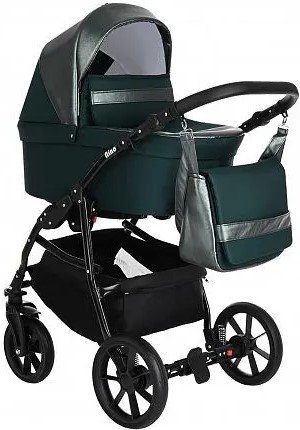 

Универсальная коляска Pituso Nino (2 в 1, 3016/1 emerald mood/metalic emerald mood)