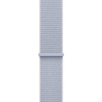 Умные часы Apple Watch SE 2 44 мм (алюминиевый корпус, серебристый/голубой, нейлоновый ремешок)