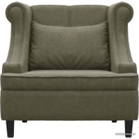 Интерьерное кресло Brioli Людвиг (велюр, B10 серо-коричневый/темные ножки)