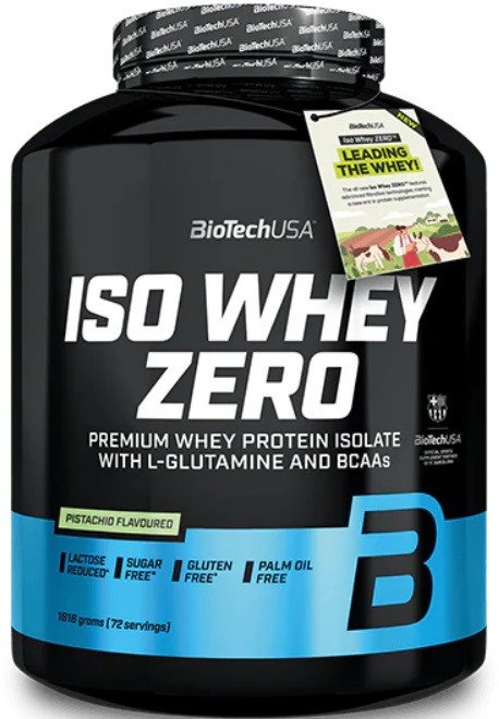 Протеин сывороточный (изолят) BioTech USA Iso Whey Zero (фисташки, 1816г)