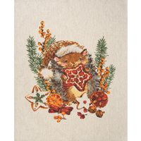 Набор полотенец Беларускі лён 46x60 24С112-ШР/рп/фкор/к. (12 Аромат рождества-3 1/сорт 1)