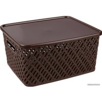 Коробка для хранения Альтернатива Плетенка с крышкой М3558