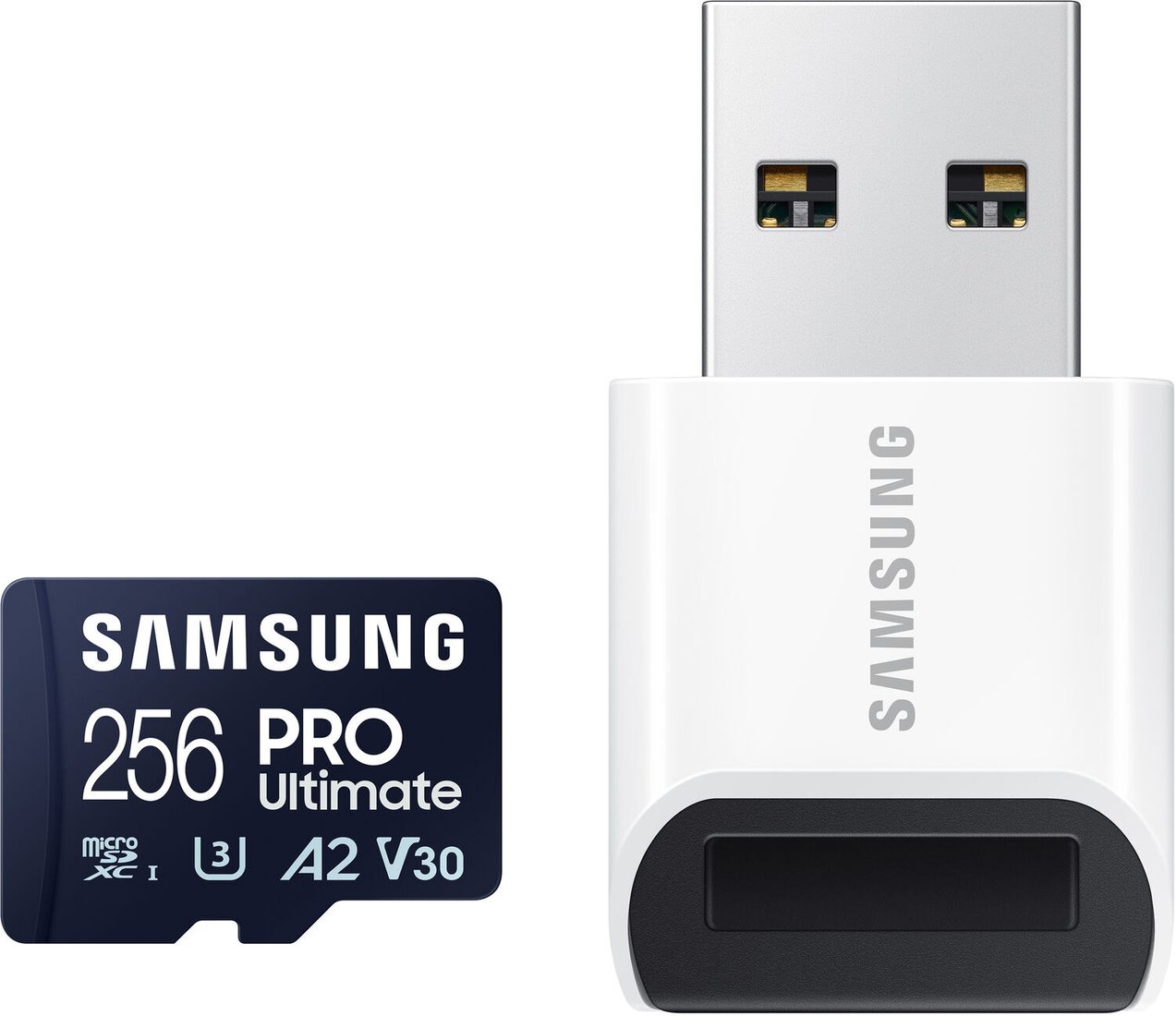 Карта памяти Samsung PRO Ultimate microSDXC 256GB (с кардридером)