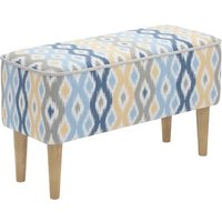 Банкетка MONOFIX Одос Принт (абстракция голубой микровелюр)