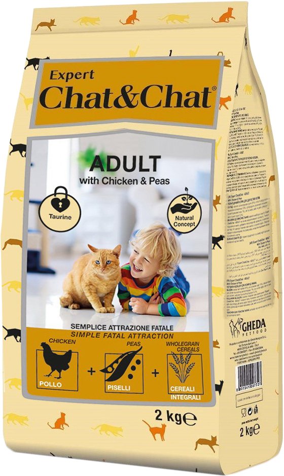 

Сухой корм для кошек Chat&Chat Expert Adult with Chicken & Peas (Курица с горошком) 2 кг